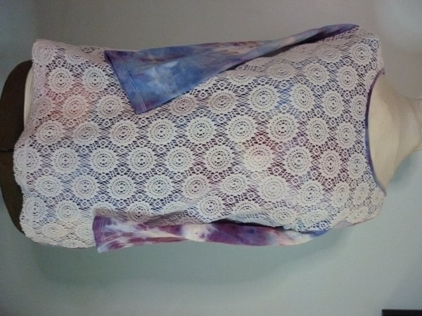 Lace front sweater